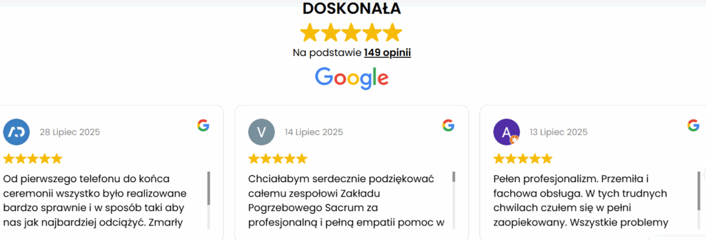 Zakład pogrzebowy opinie